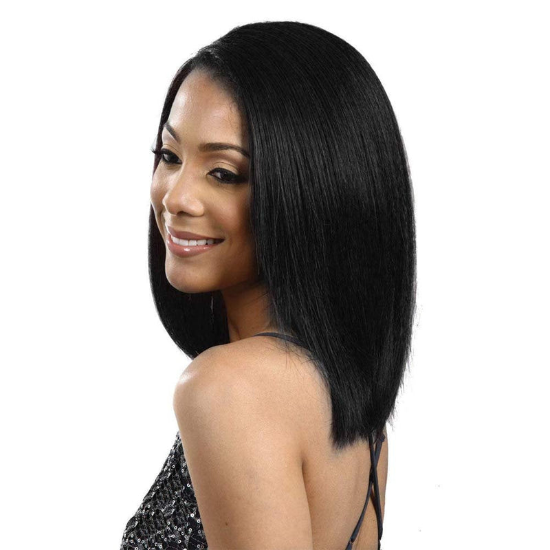 Top Quality Black Bob Quick Straight No Bangs Synthetic Wig High Temperature Heat Resistant 150% Density 14" +/-  Top Selling Ready To Ship
