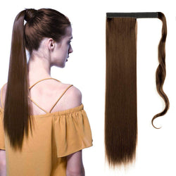 30-Second Dream Ponytail Extension(Straight) Long Straight Ponytail Wrap Around 22" Synthetic Hair Extension #30 Light Brown