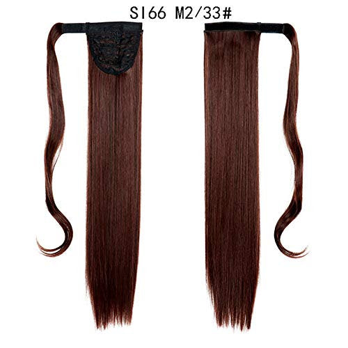 30-Second Dream Ponytail Extension(Straight) Long Straight Ponytail Wrap Around 22" Synthetic Hair Extension #33 Dark Brown