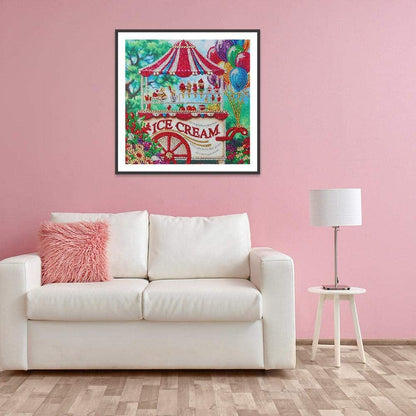 DIY 5D Diamond Art Full Drill Embroidery Painting Kit | Home Wall Art Décor | Colorful Ice Cream | 11.8×11.8&quot; | The Perfect Relaxation Gift