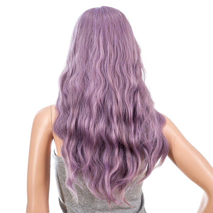 Dusty Pink Purple Wavy 26" | Trendy Wigs | Synthetic Top Quality Heat Resistant Fiber | Human Hair Feel | Instant Hair Style Transformation