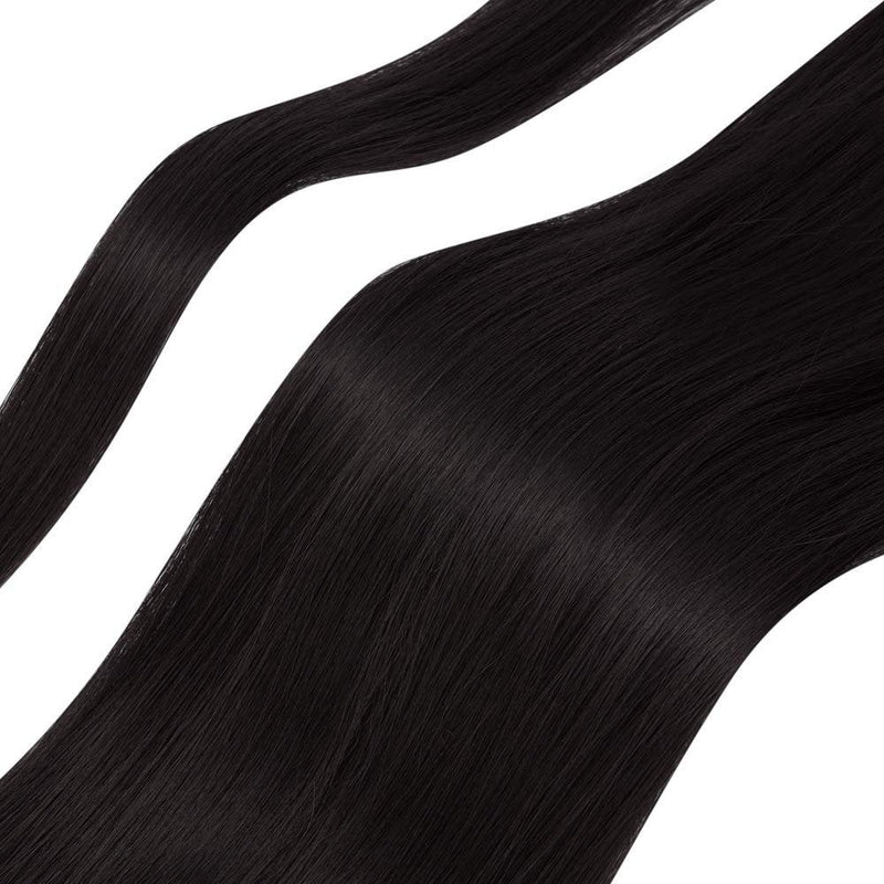 Best Quality Straight 28" Long | Wrap Around Synthetic Hair Piece | Clip in Ponytail Hair Extension Color #1B Natural Black