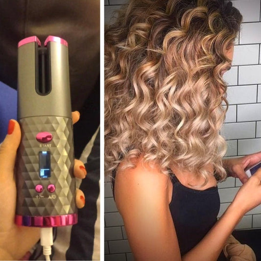 Auto Rotating Hair Curler | USB Chargeable | World's first cordless hair curler |  Perfect Curls within seconds even on the GO!