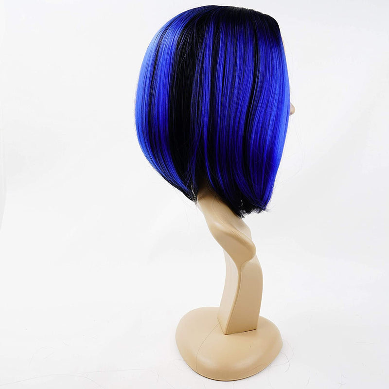 Cobalt Blue Ombre Shoulder Length 14" Bob Synthetic  | Top Quality Heat Resistant Fiber | Human Hair Feel | WIG Cap Included | Free Shipping