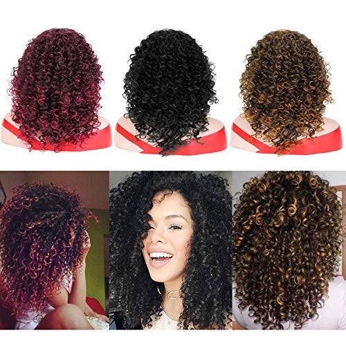 Kinky Curly Full Synthetic Heat Resistant Wig Choice of 3 Colors or Pick Up ALL THREE and SAVE!