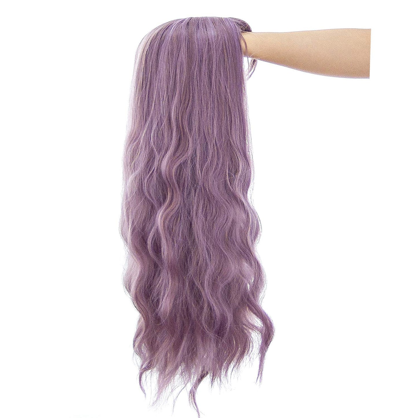 Dusty Pink Purple Wavy 26" | Trendy Wigs | Synthetic Top Quality Heat Resistant Fiber | Human Hair Feel | Instant Hair Style Transformation
