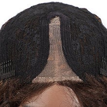 Hand-Made Black Deep Curly Synthetic Short Afro Kinky Curly Lace Wig Bouncy and Full Curls 150% Density Deep Lace Middle Parting Fluffy 8"