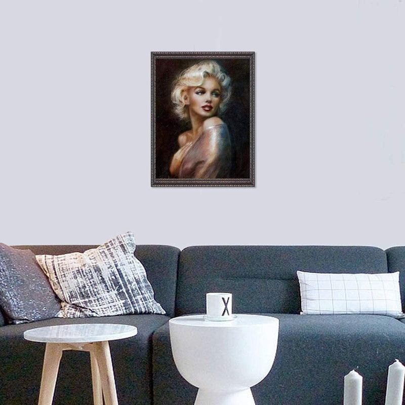 Diy 5d diamond art full drill embroidery painting kit | home wall art décor | marilyn monroe | 13.7×17.7" | the perfect relaxation gift idea