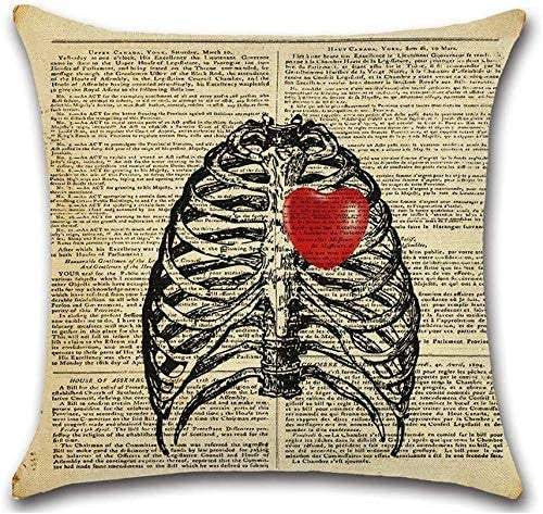 Vintage valentine day till death do us part decorative throw pillow covers skulls newspaper background pillow case home décor gift set