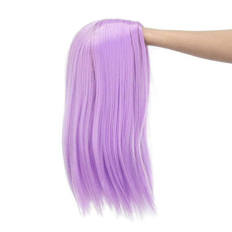 Light lilac purple straight heat resistant 14" | trendy wigs | synthetic top quality heat resistant fiber | human hair feel