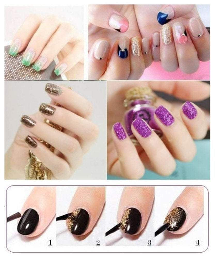 Fine glitter, 45 assorted color arts and craft glitter, eyeshadow makeup nail art pigment glitter, art manicure, make-up