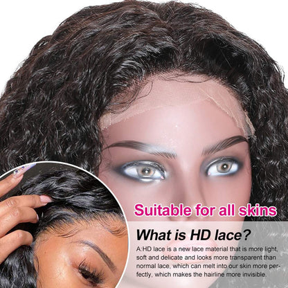 Hd transparent lace human hair wig