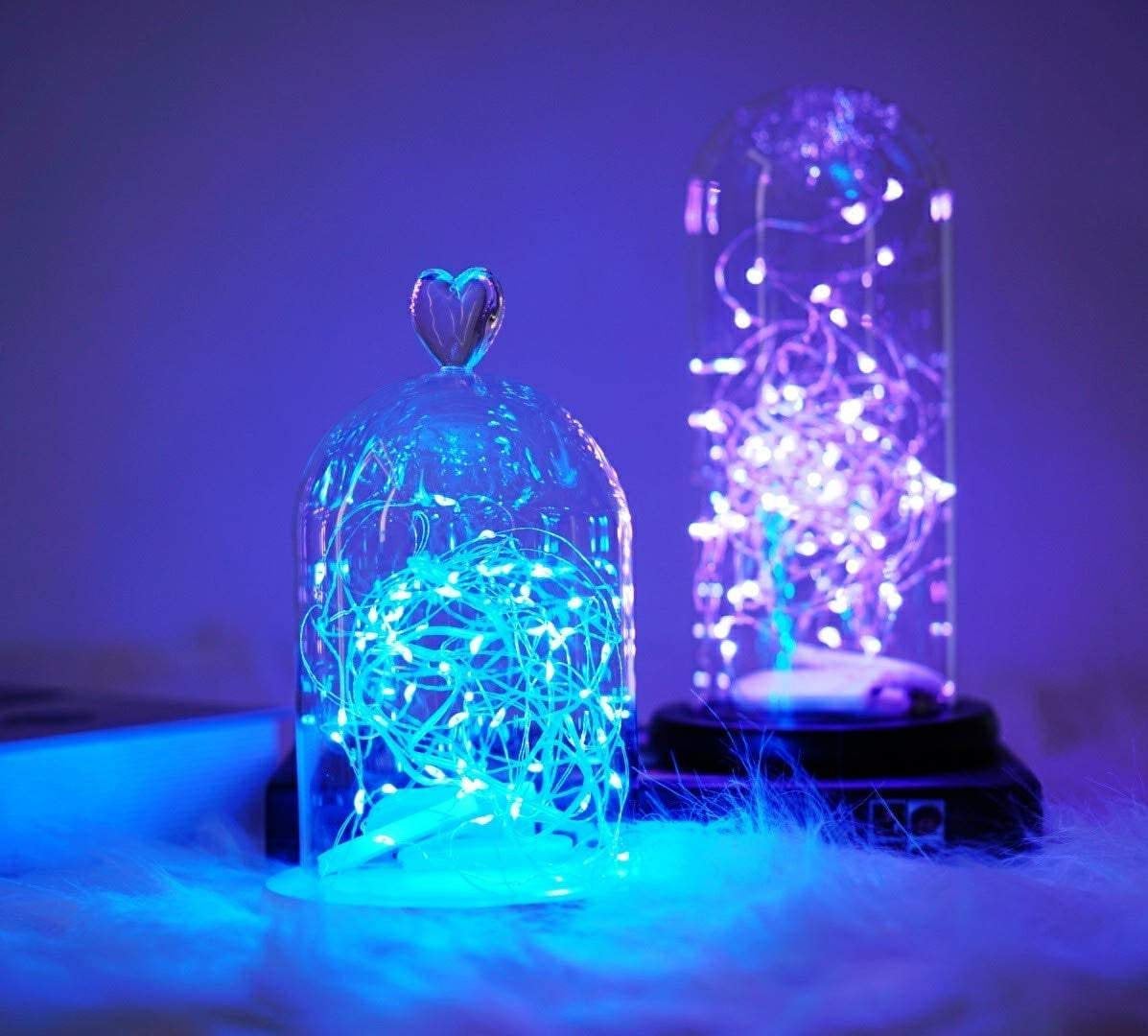 Starry fairy string lights led firefly silver color wire lights 20 led 7.2ft battery powered lights for diy wedding party jar centerpiece