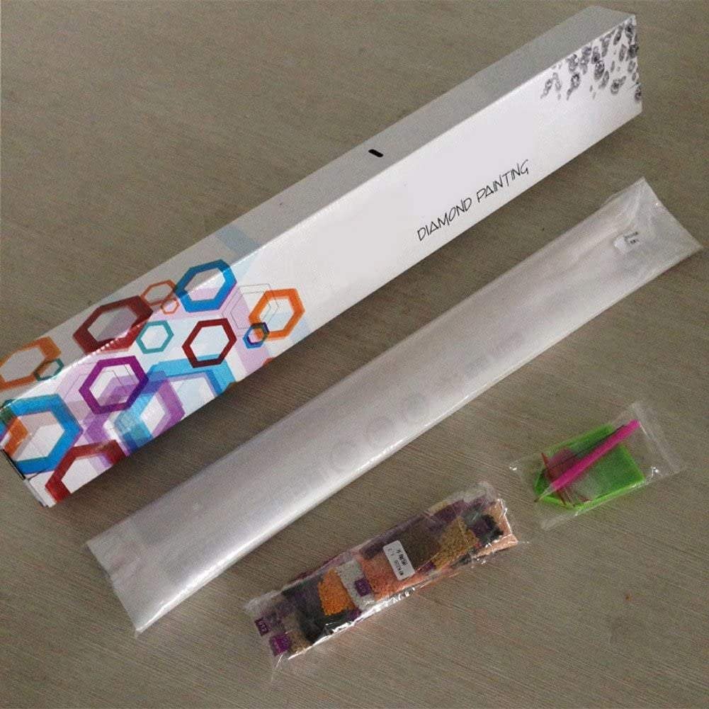 Colorful rainbow rose embroidery paint cross stitch craft diy 5d diamond painting by number kit canvas 11.8"x11.8"