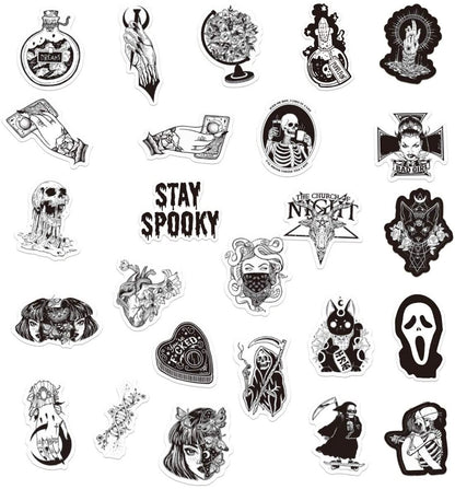 Gothic stickers 50 pieces no repeat removable vinyl diy trendy aesthetic decal stickers