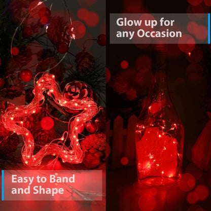 Led fairy string lights copper wire indoor festival christmas wedding party patio decorative window choice of colors