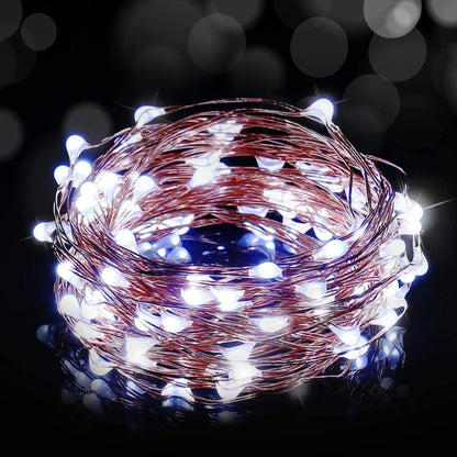 Led fairy string lights copper wire indoor festival christmas wedding party patio decorative window choice of colors