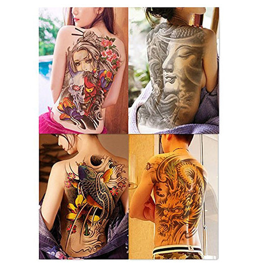 Extra Large Back Temporary Tattoos Sexy Tattoos Sticker for Men or Women Size: Approx. 13" Wide and 19" Long Beautiful Vivid Color Sets