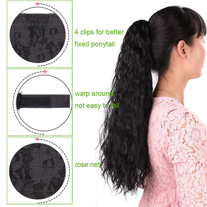 Wrap around ponytail extensions choose color to match your hair or create a new look while adding volume to your style 22" heat resistant