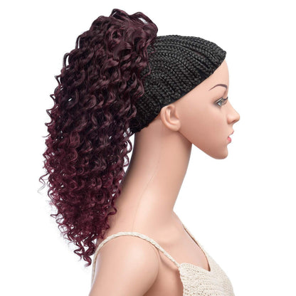 Corn Wave Ponytail 22" Long Wavy Drawstring Hair Extensions Synthetic Human Hair Feel Blend Naturally with Your Own Hair or Create Contrast