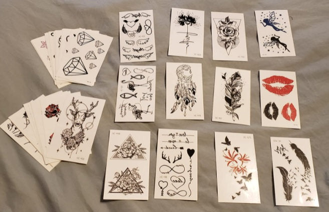 162 Styles Temporary Tattoos Fake Sleeve Henna Tattoo Stickers Leg Makeup Waterproof Realistic Long Lasting Semi Permanent Tattoos 50 sheets