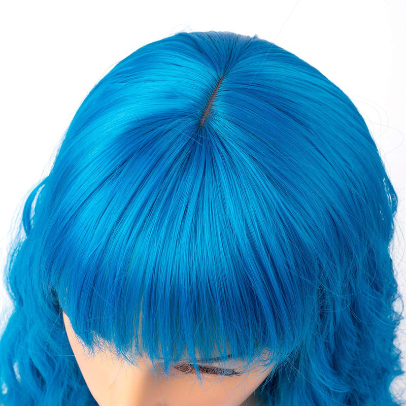 Ice River Blue Wavy | Trendy Wigs | Synthetic Top Quality Heat Resistant Fiber | Human Hair Feel |Perfect for Daily Wear and Cosplay Events