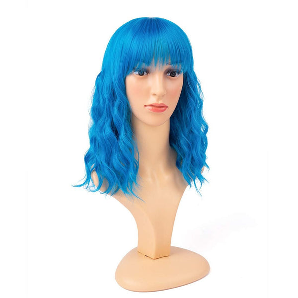 Ice River Blue Wavy | Trendy Wigs | Synthetic Top Quality Heat Resistant Fiber | Human Hair Feel |Perfect for Daily Wear and Cosplay Events