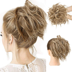 Tousled updo bun | color #12h24 | light brown mix natural blonde | fashion trending | super fluffy and natural looking