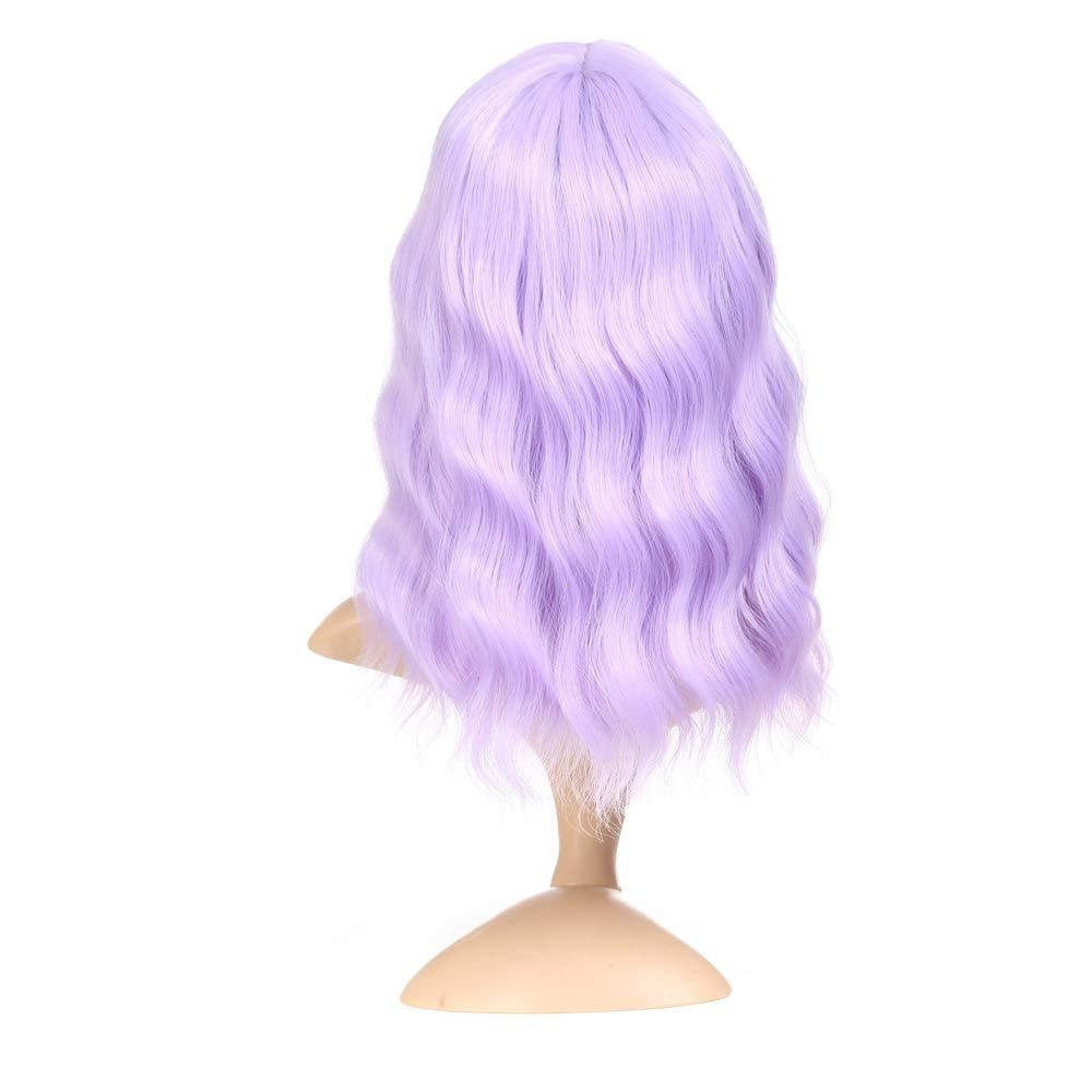Light lilac purple wavy heat resistant 14" | trendy wigs | synthetic top quality heat resistant fiber | human hair feel