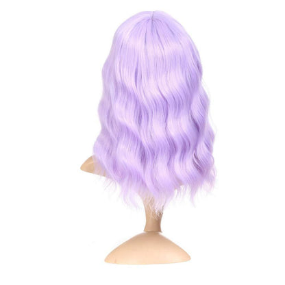 Light lilac purple wavy heat resistant 14" | trendy wigs | synthetic top quality heat resistant fiber | human hair feel