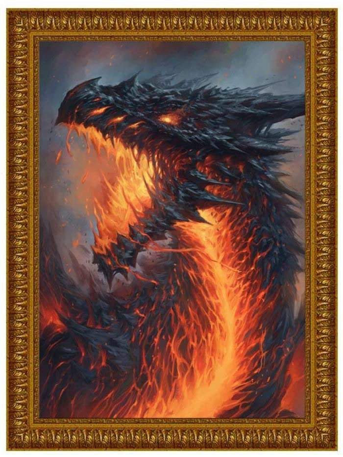 Dragon fire 5d diamond painting full drill embroidery vivid rhinestone canvas painting cross stitch diy craft art kits home decor 12x16"