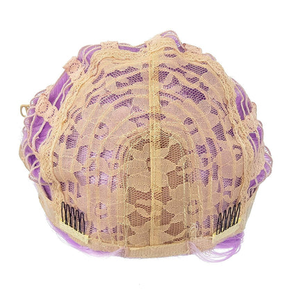 Light lilac purple straight heat resistant 14" | trendy wigs | synthetic top quality heat resistant fiber | human hair feel