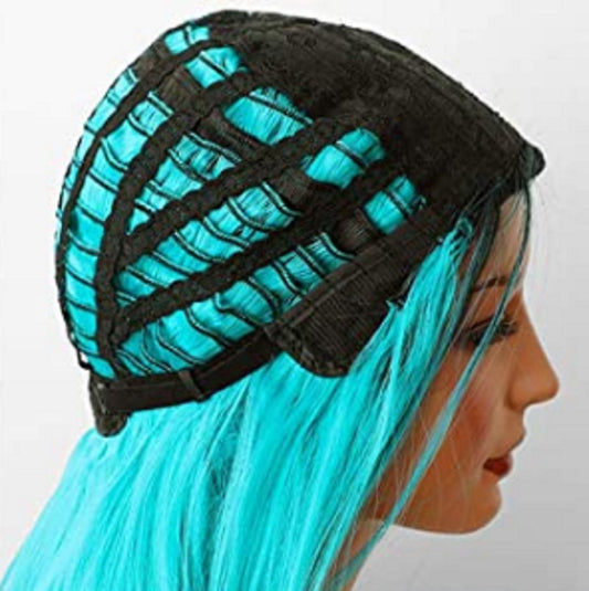 Blue ombre body wave hand dyed synthetic 24" head turner i  | trendy wigs | synthetic top quality heat resistant fiber | human hair feel