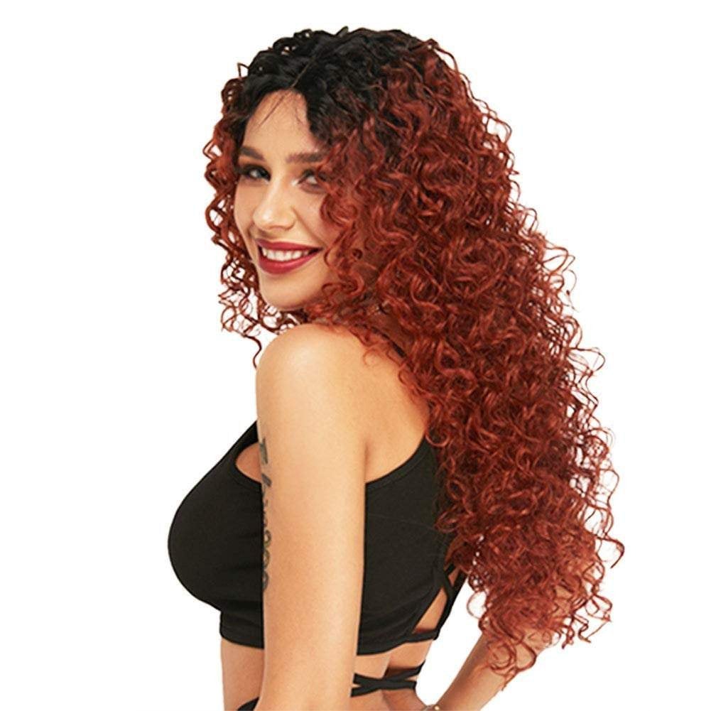 Copper red wavy color #350 24" | lace front wig with baby hair | trendy wig | synthetic top quality heat resistant fiber | human hair feel