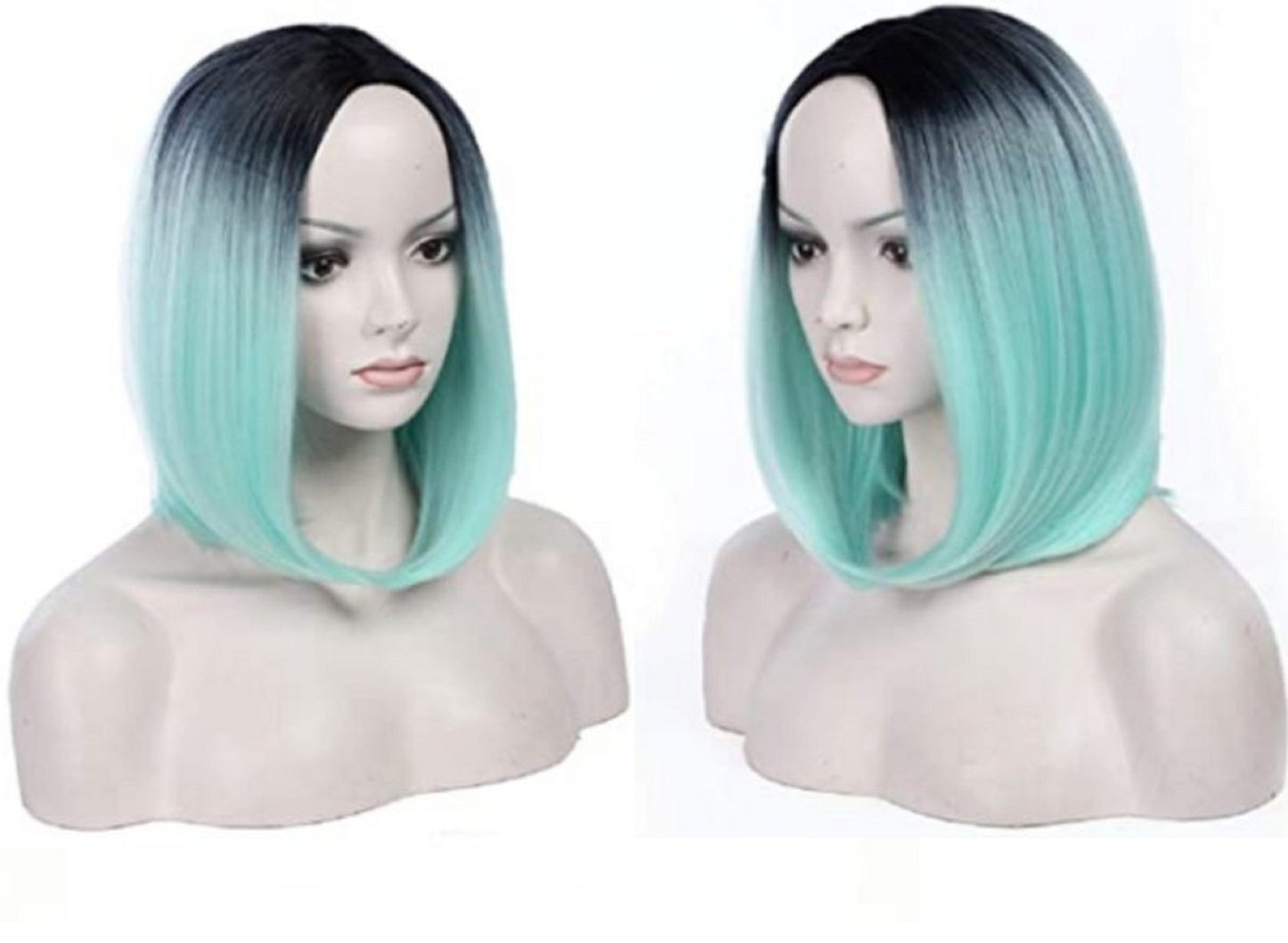 Chocolate Chip Mint Ombre | Best Selling Wig | Synthetic Top Quality Heat Resistant Fiber | Human Hair Look and Feel | Cute with Space Buns