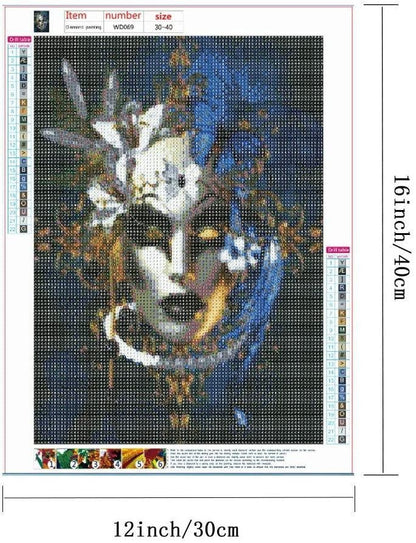 Diy 5d diamond painting kits for adults, diamond art full drill embroidery paint with diamond kit for home wall décor 12x16 inch mask set