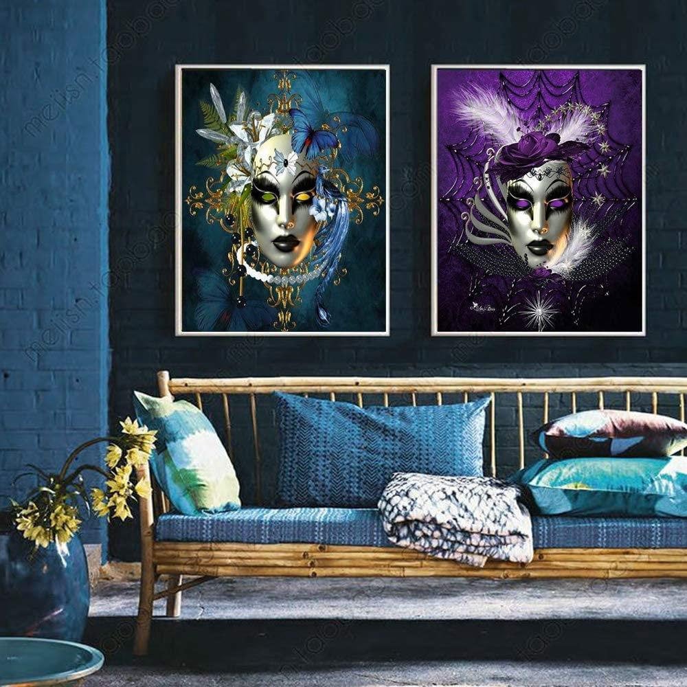 Diy 5d diamond painting kits for adults, diamond art full drill embroidery paint with diamond kit for home wall décor 12x16 inch mask set