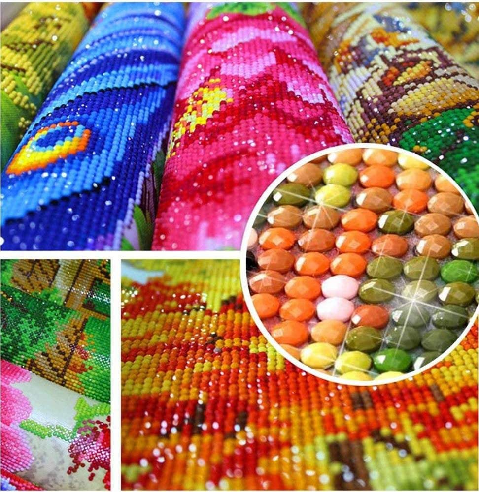 Pink horse diy 5d diamond painting kits for adults, diamond art full drill embroidery paint with diamond kit for home wall décor 12x16 inch