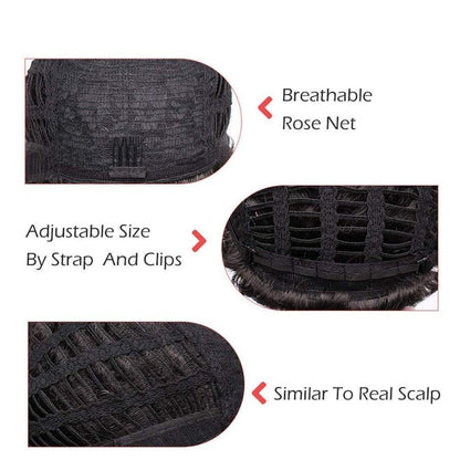 Aqua blue on black wavy ombre 14" | trendy wigs | synthetic top quality heat resistant fiber | human hair look and feel | best seller