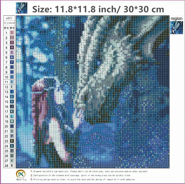 Maiden and dragon embroidery paint cross stitch craft diy 5d diamond painting by number kit canvas 11.8"x11.8"