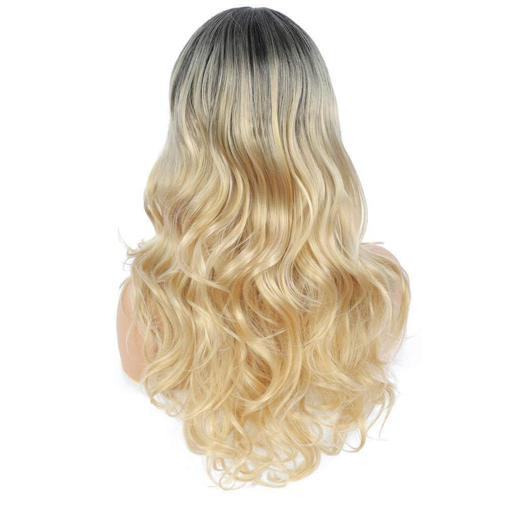 Blonde ombre wavy 24" | trendy wigs | synthetic top quality heat resistant fiber | human hair feel | free shipping 35+ delivery 3 to 5 days