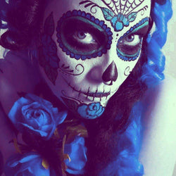Blue mood day of the dead embroidery paint cross stitch craft diy 5d diamond painting by number kit canvas  various sizes