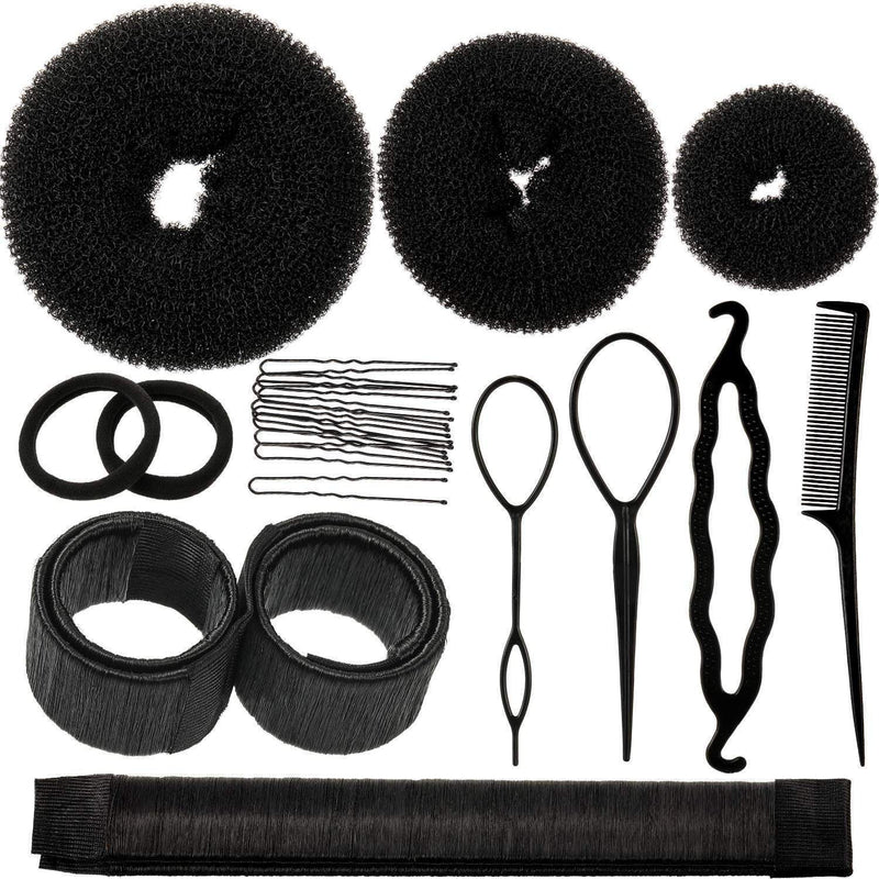 Complete hair bun shaper styling set | everything you need for making the trending cat ear buns | works with any hair type or length