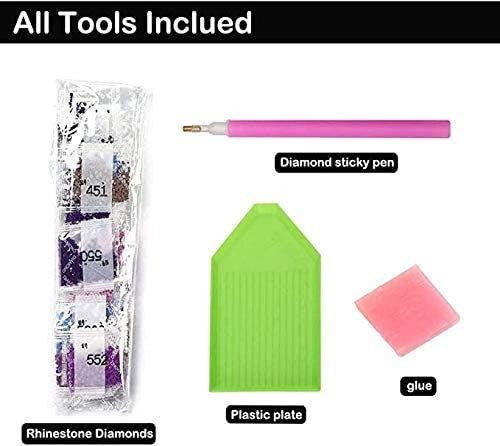 Coconut tree round full drill diy 5d diamond painting by number kits for home wall décor adults and kids 30x40 cm (11.81" x 15.75")