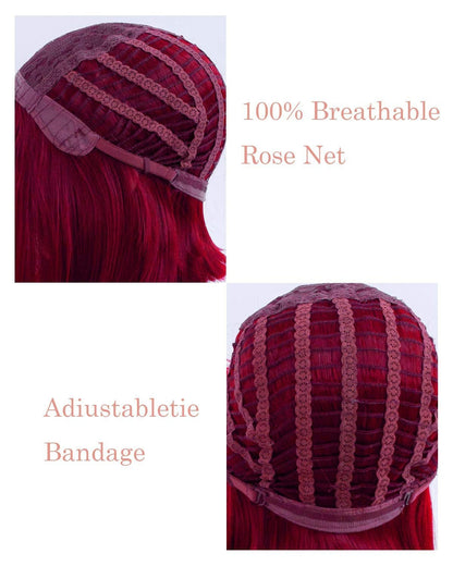 Neon pink party wig 14"  | trendy wigs | synthetic top quality heat resistant fiber | human hair feel | free shipping with orders of 35+