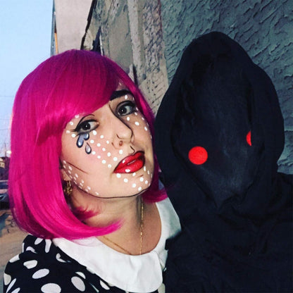 Neon pink party wig 14"  | trendy wigs | synthetic top quality heat resistant fiber | human hair feel | free shipping with orders of 35+