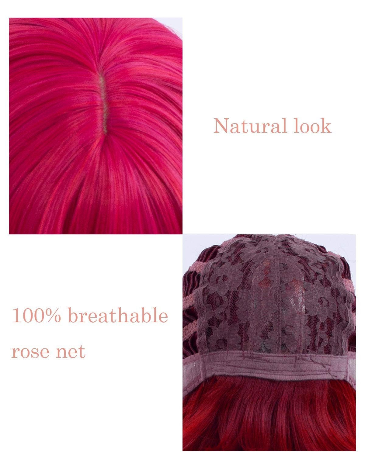 Neon pink party wig 14"  | trendy wigs | synthetic top quality heat resistant fiber | human hair feel | free shipping with orders of 35+