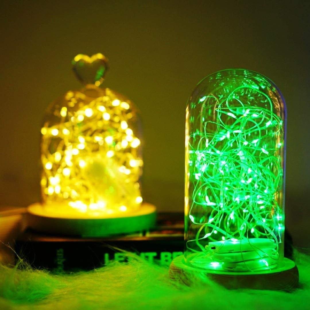 Starry fairy string lights led firefly silver color wire lights 20 led 7.2ft battery powered lights for diy wedding party jar centerpiece