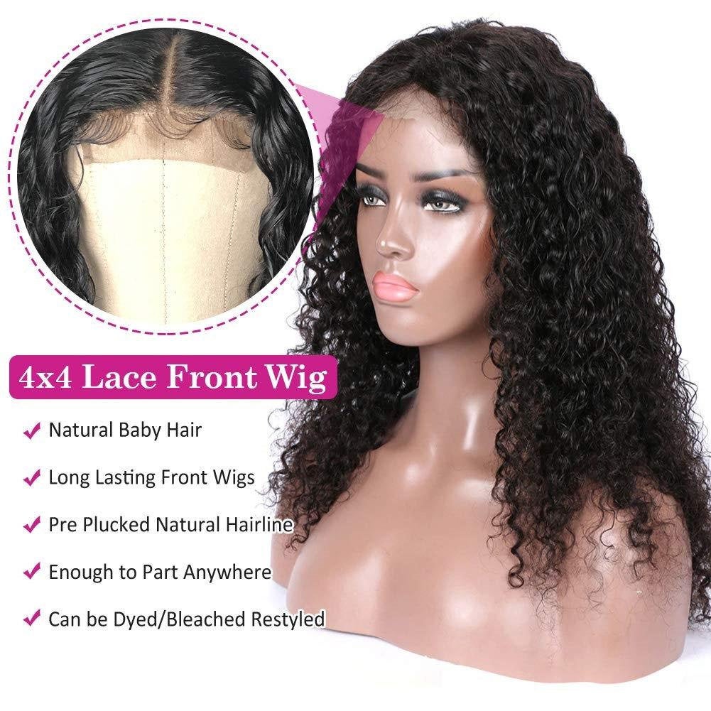 Remy 4x4 lace front brazilian human hair wig with baby hair