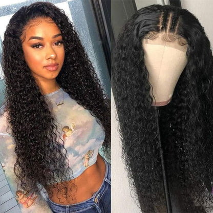 Remy 4x4 lace front brazilian human hair wig with baby hair